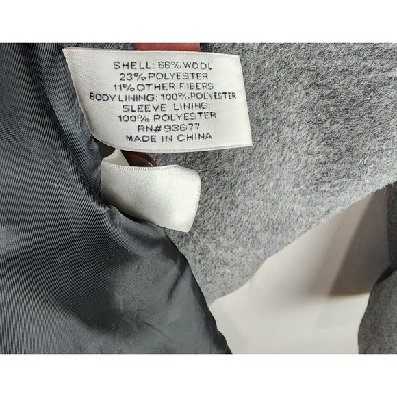Liz Claiborne Wool Overcoat 42" 3-Button Medium - Picture 9 of 9